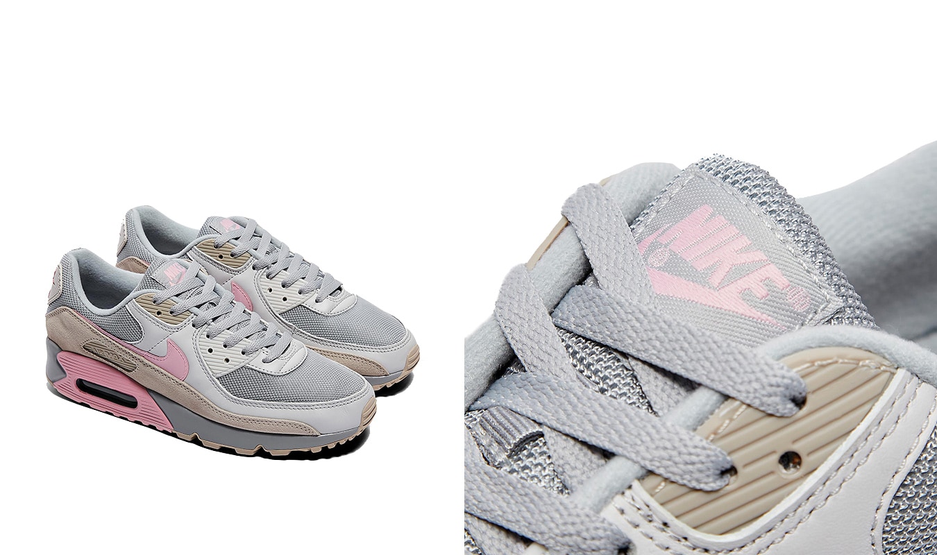 grey and pink air max 90