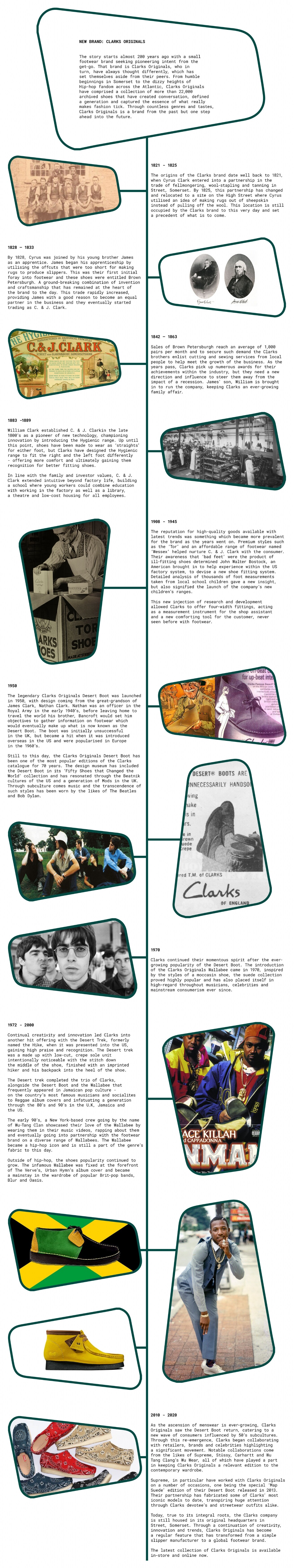 NEW BRAND: CLARKS ORIGINALS, A TIMELINE THROUGH THE AGES