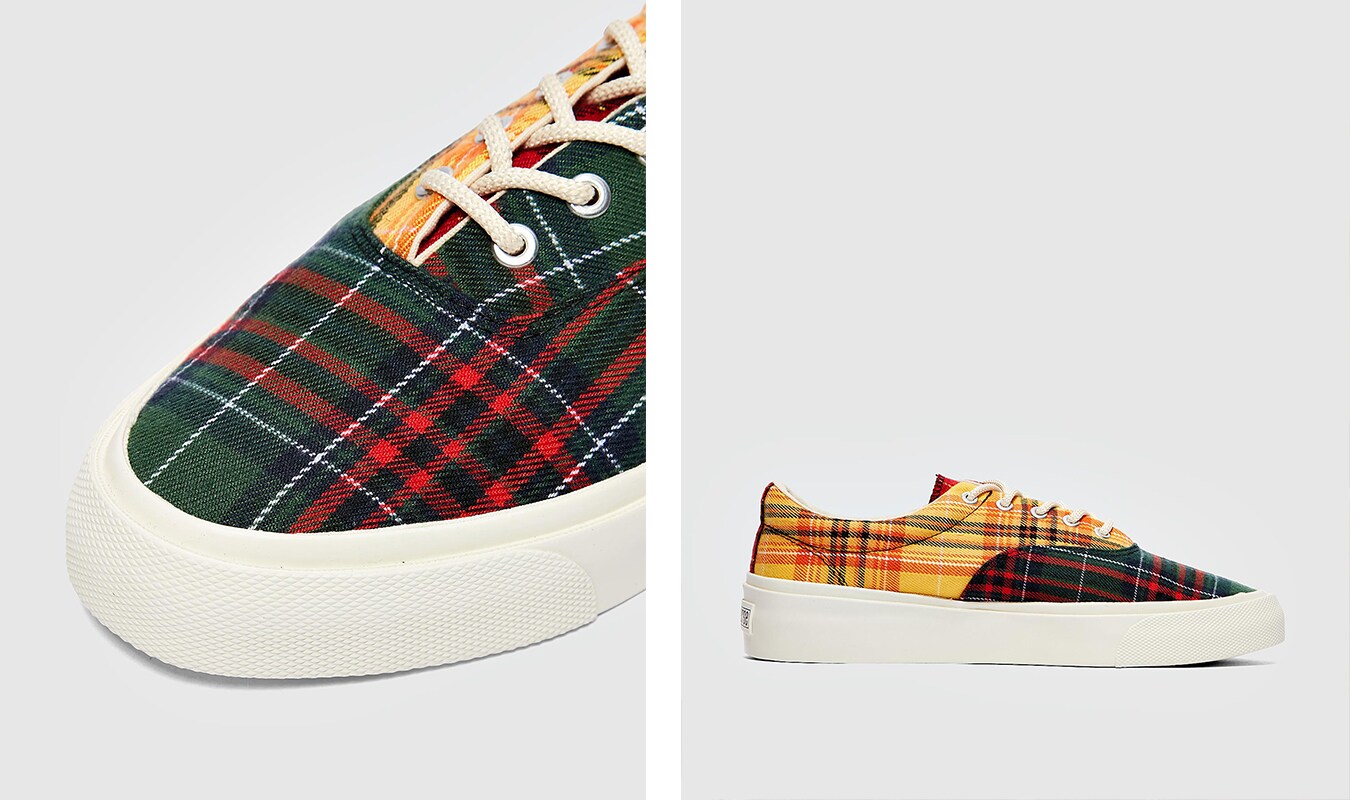 CONVERSE TWISTED PLAID SKIDGRIP