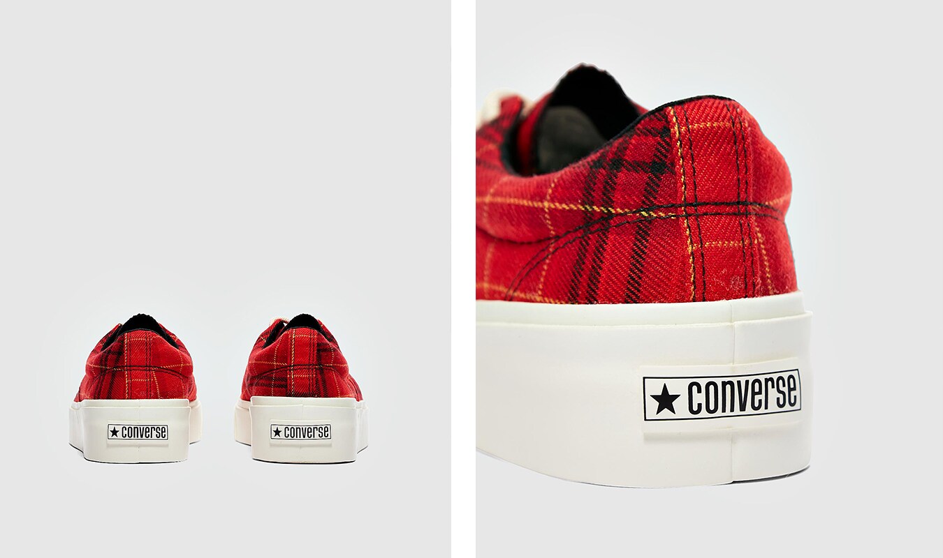 CONVERSE TWISTED PLAID SKIDGRIP