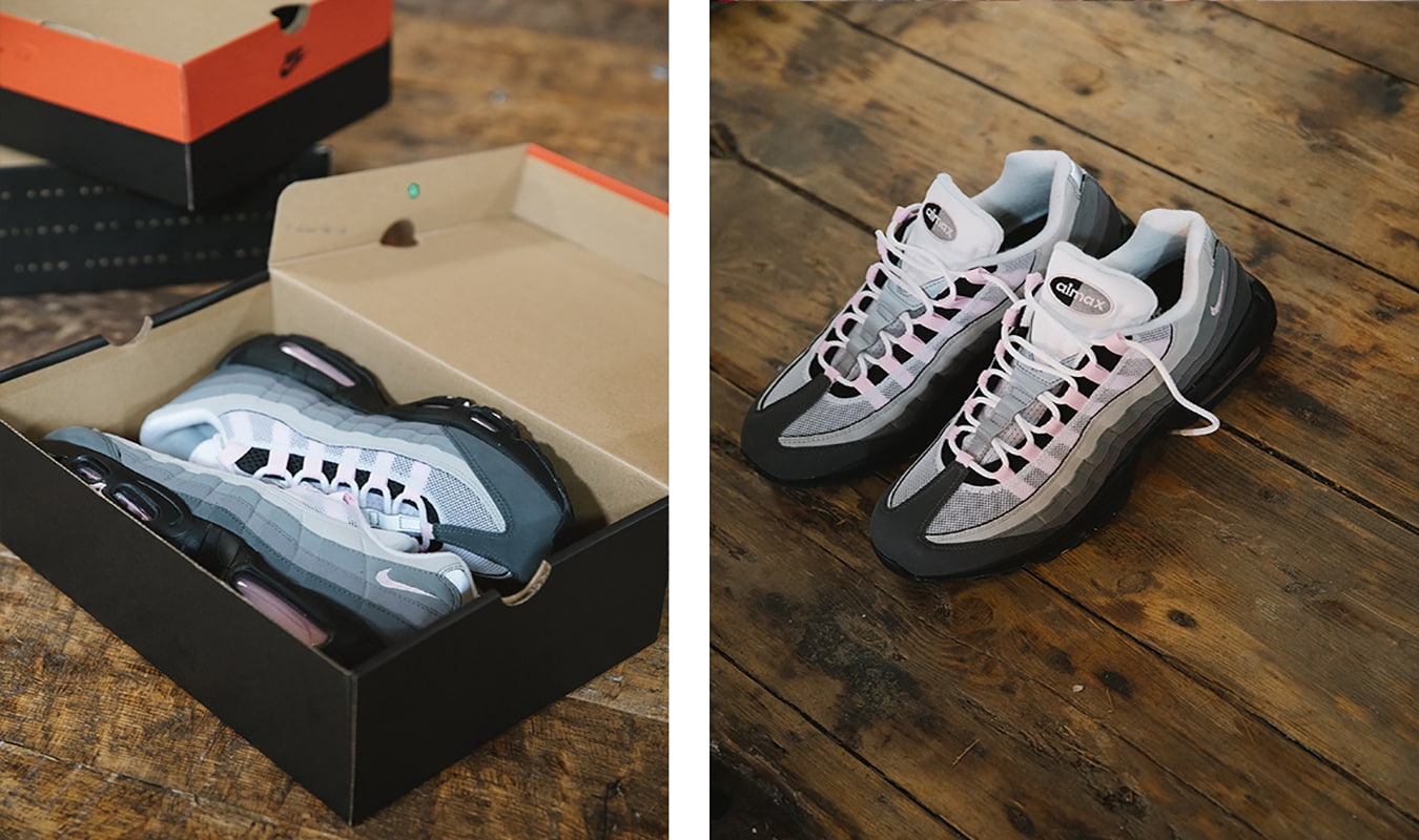 THE TRAINEE THAT BINDS THE CITY: NIKE AIR MAX 95 (PINK FOAM)