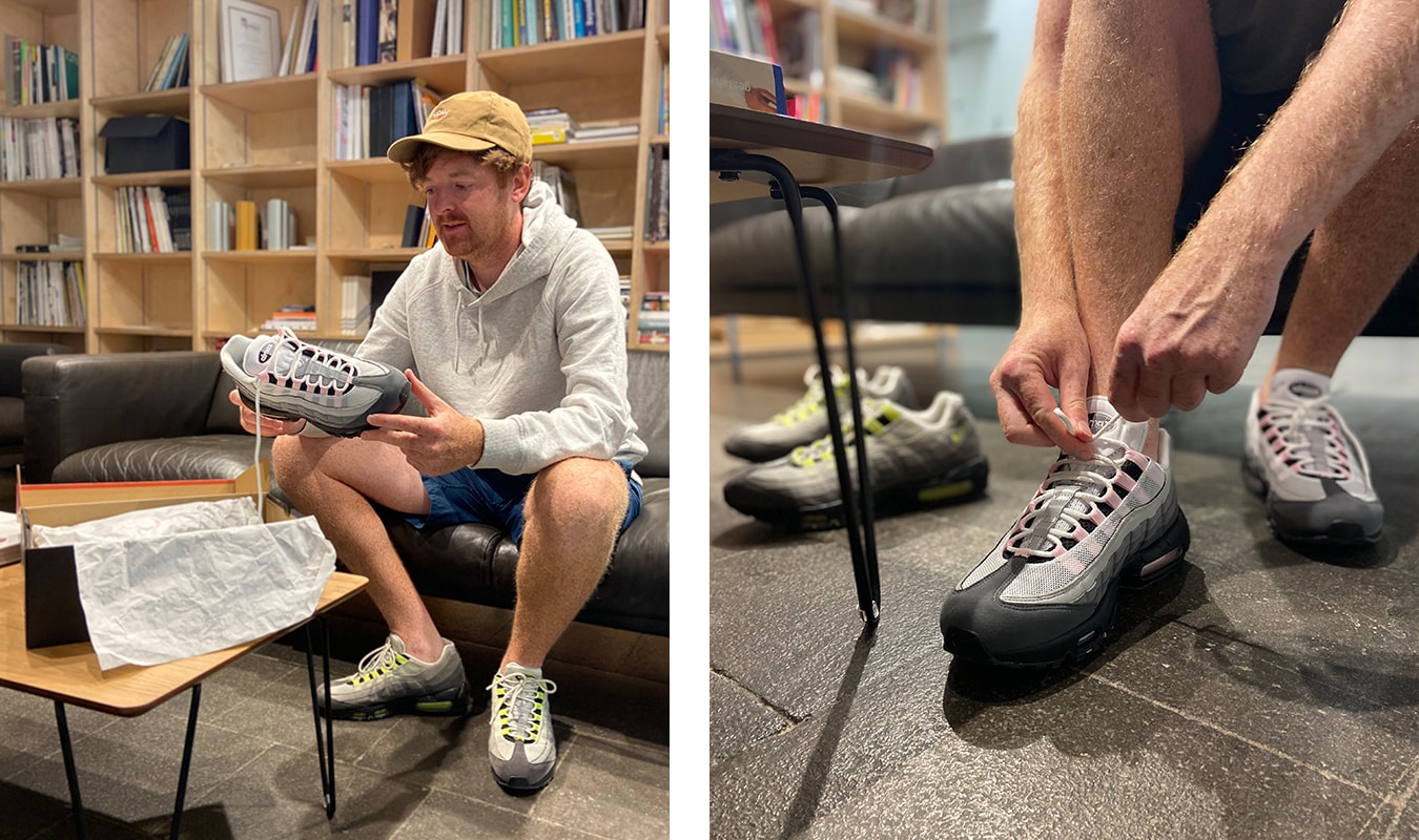 THE TRAINEE THAT BINDS THE CITY: NIKE AIR MAX 95 (PINK FOAM)