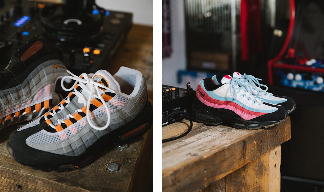 THE TRAINEE THAT BINDS THE CITY NIKE AIR MAX 95 PINK FOAM SEVENSTORE