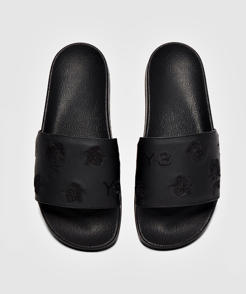 Y-3 Adilette Aop Sliders In Black | ModeSens