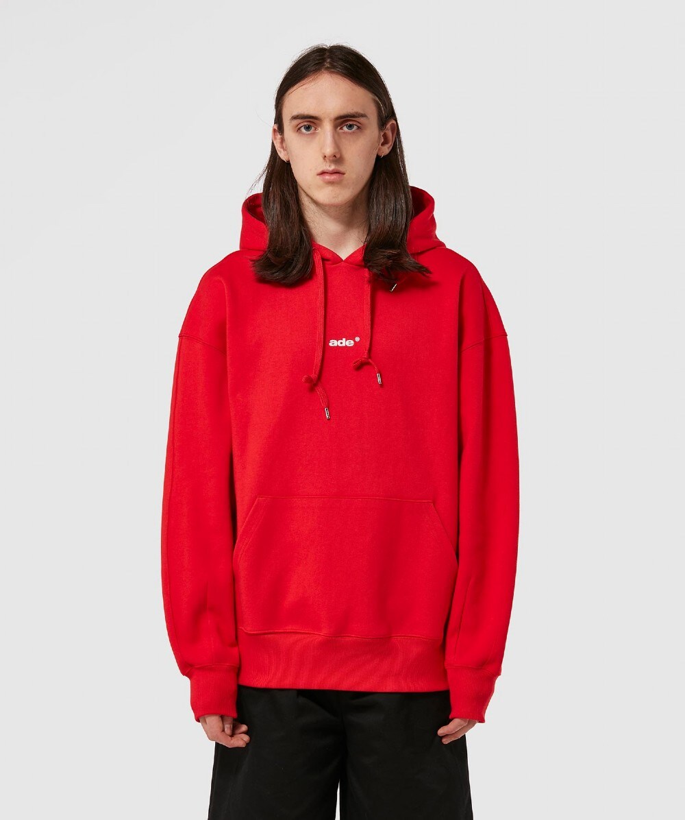 ADER ERROR STITCHED LACE HOODIE | RED | SEVENSTORE