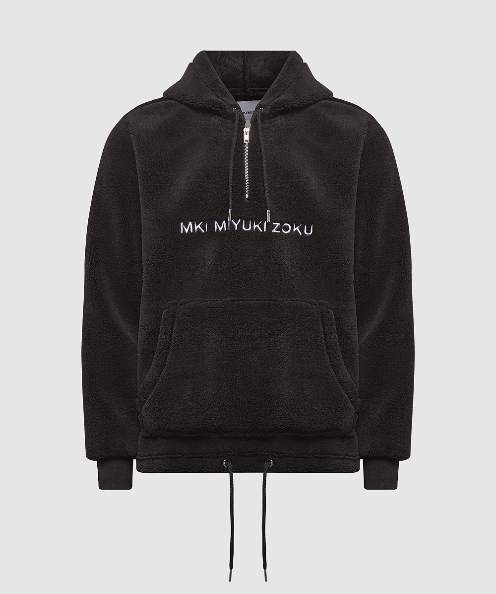Click to view more detailed imagery on our partner's website Mki Miyuki Zoku Sherpa Quarter Zip In Black