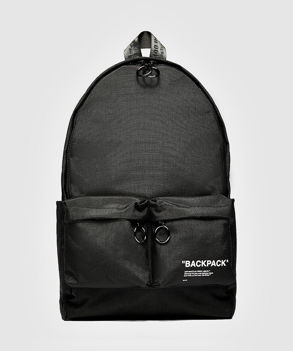 Offwhite Black Nylon Mini Backpack Keweenaw Bay Indian Community