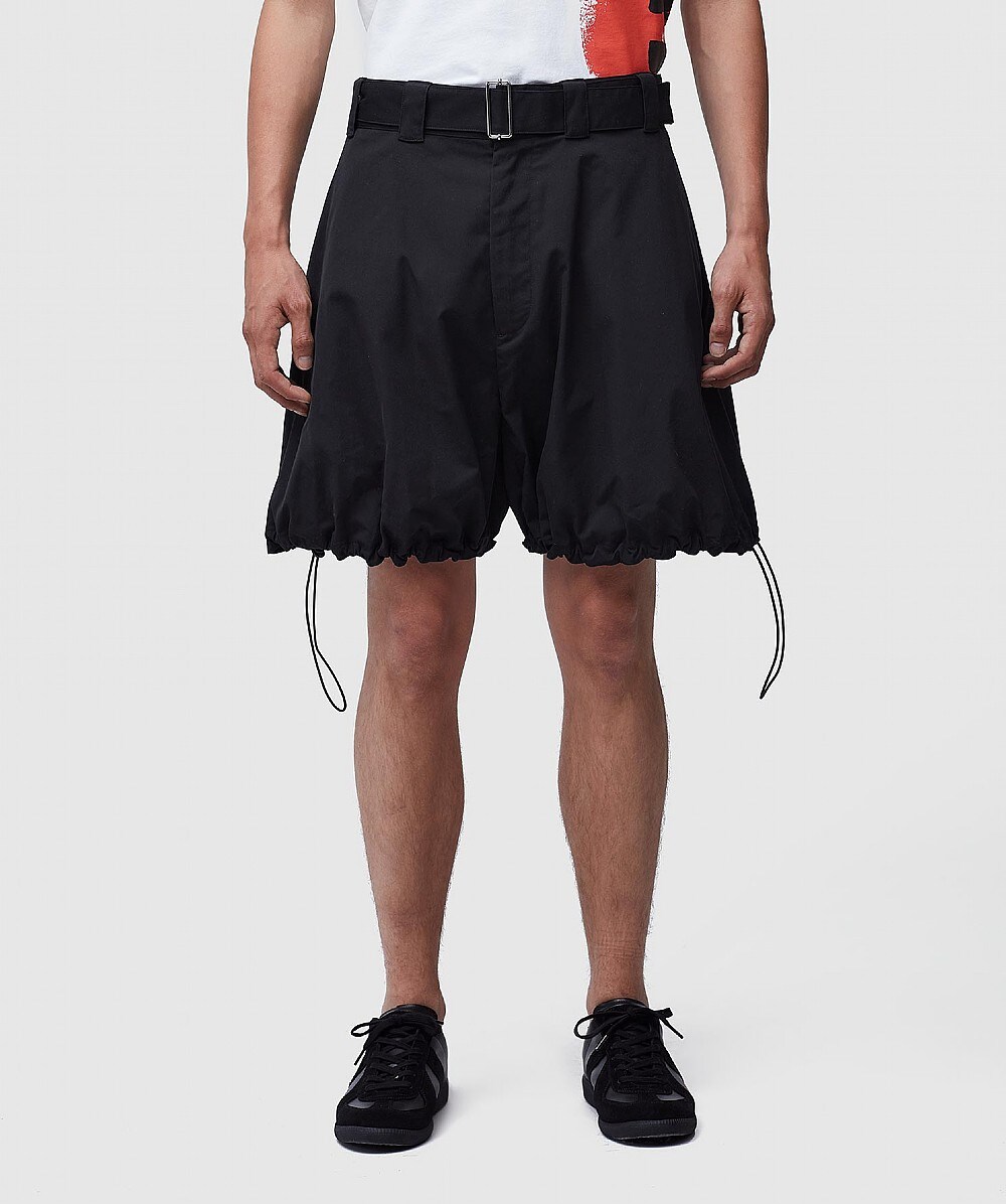 J.W ANDERSON DRAWSTRING BALLOON SHORT BLACK SEVENSTORE