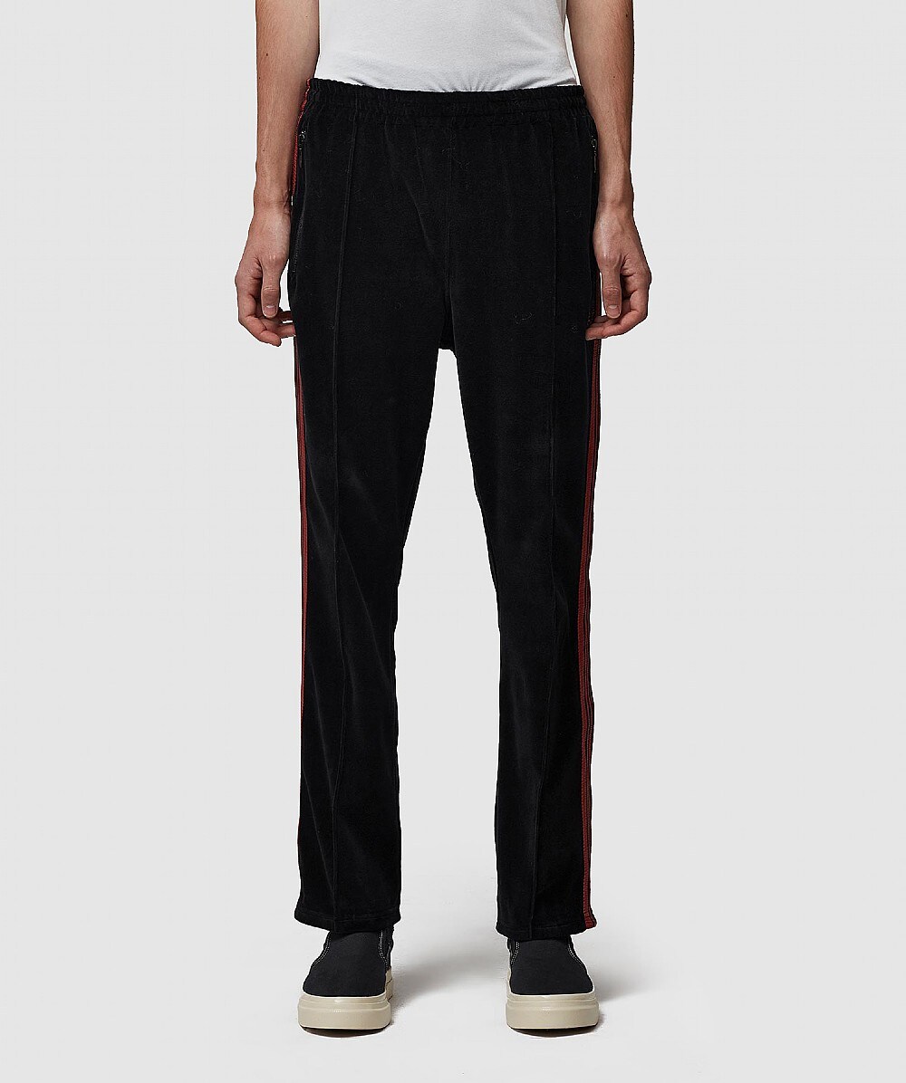needles track pants black white
