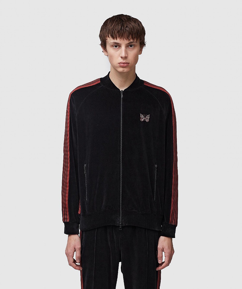 needles rib collar track jacket