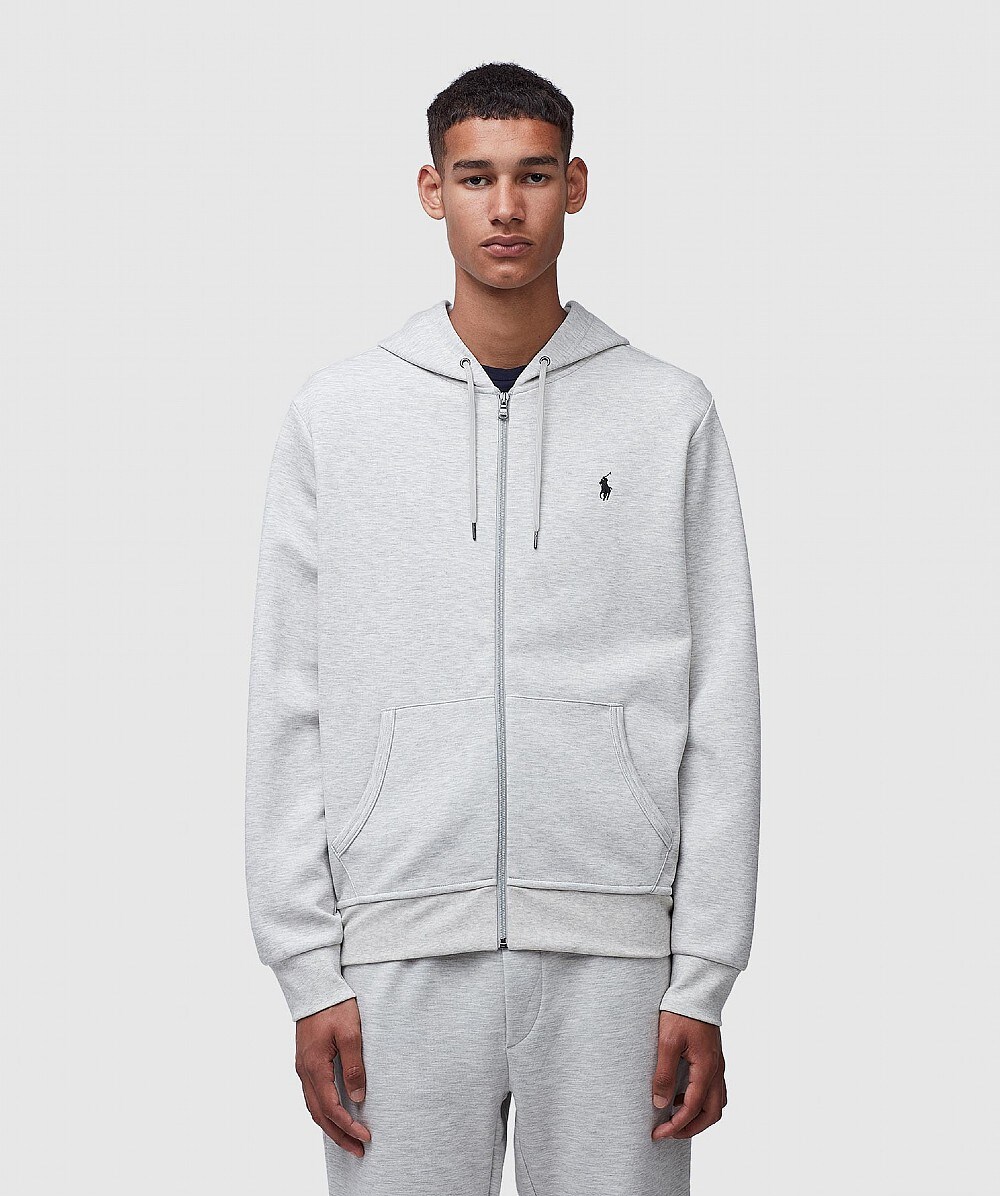 Click to view more detailed imagery on our partner's website Polo Ralph Lauren Men's Big & Tall Double-Knit Full-Zip Hoodie In Gray