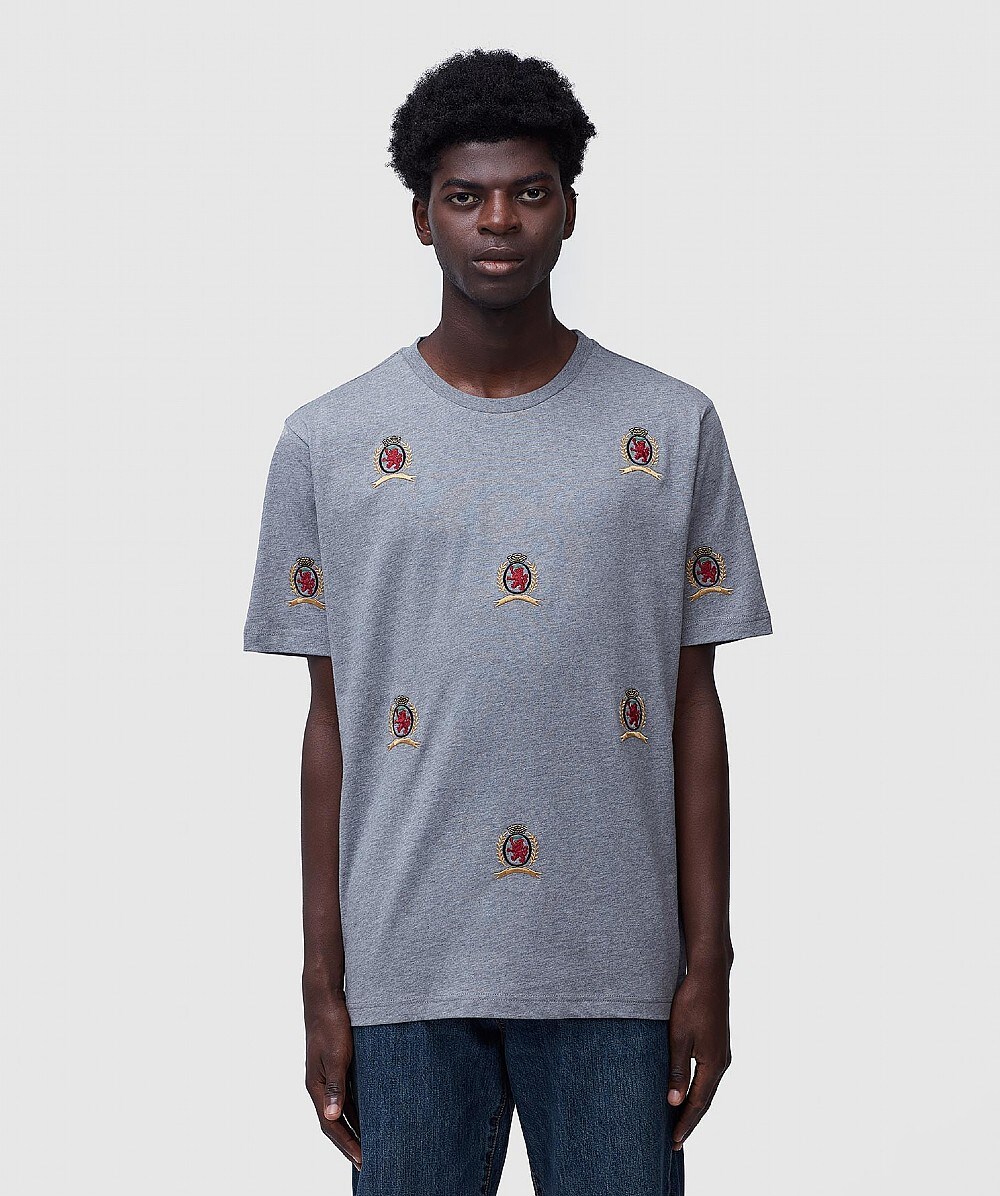 Click to view more detailed imagery on our partner's website Tommy Hilfiger Mens Hcm All Over Crest T-Shirt
