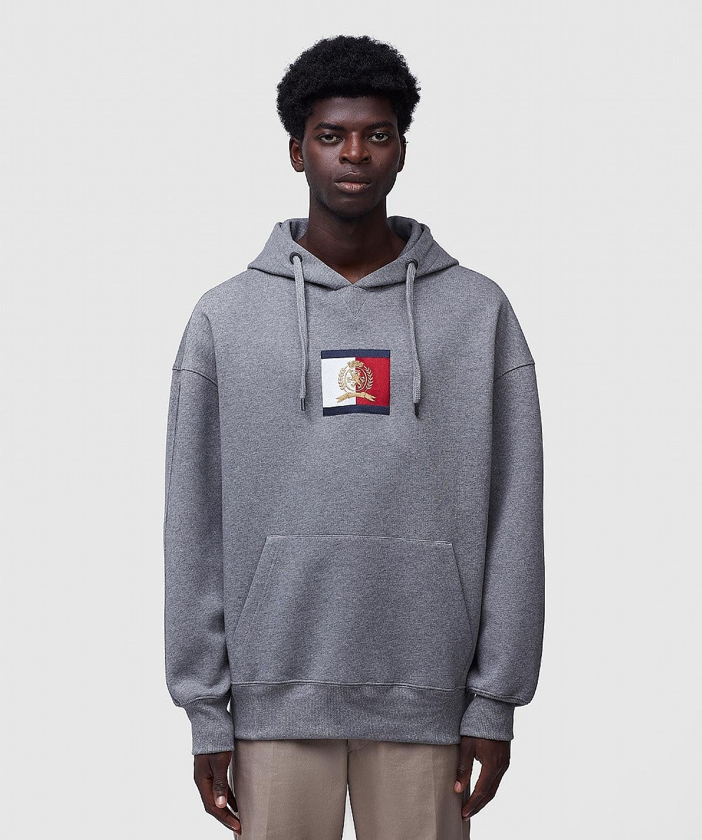 Click to view more detailed imagery on our partner's website Tommy Hilfiger Mens Hcm Flag Logo Hoodie