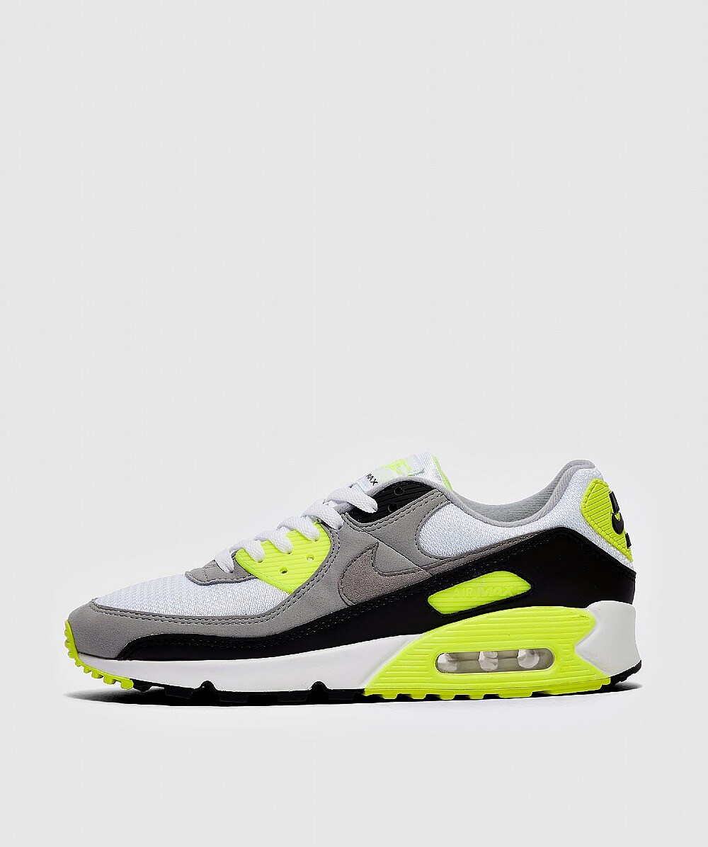 NIKE Air Max 90 Recraft OG Trainer | White / Volt / Grey | SEVENSTORE