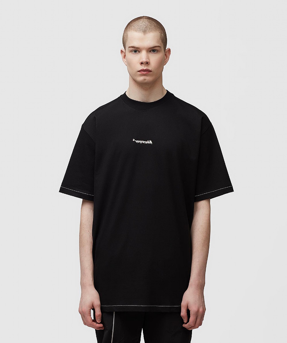 ADER ERROR OVERSIZED REVERSIBLE LOGO T-SHIRT | BLACK | SEVENSTORE