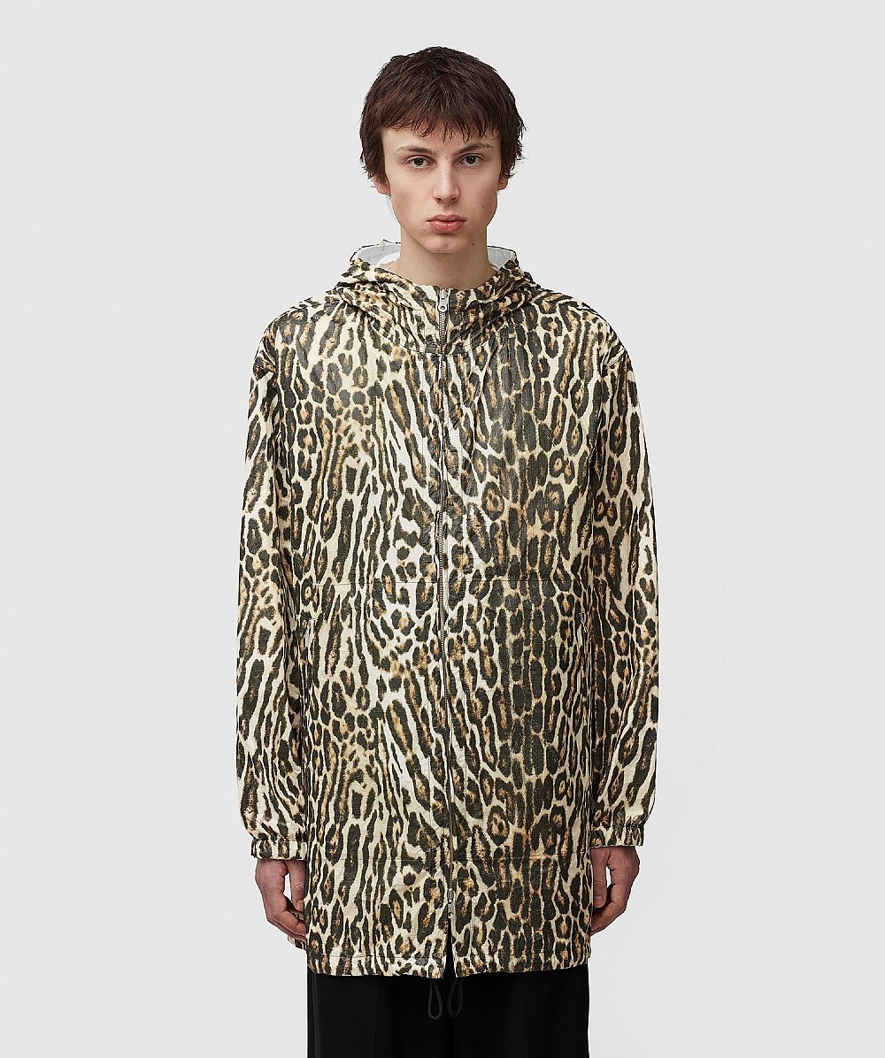 DRIES VAN NOTEN REVERSIBLE LEOPARD PRINT PARKA,40355704