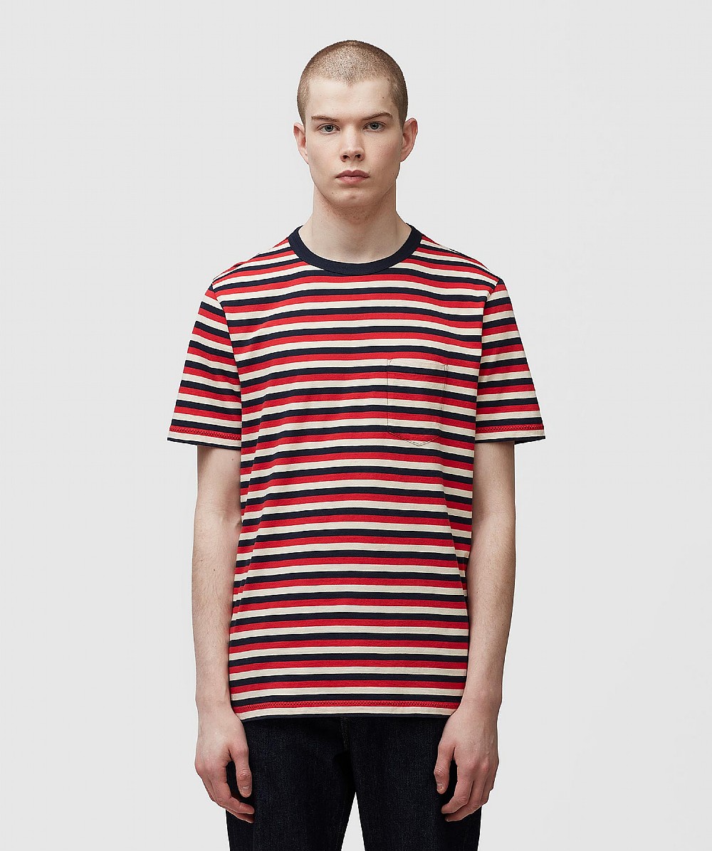 ALBAM CLASSIC STRIPE T-SHIRT,40404284