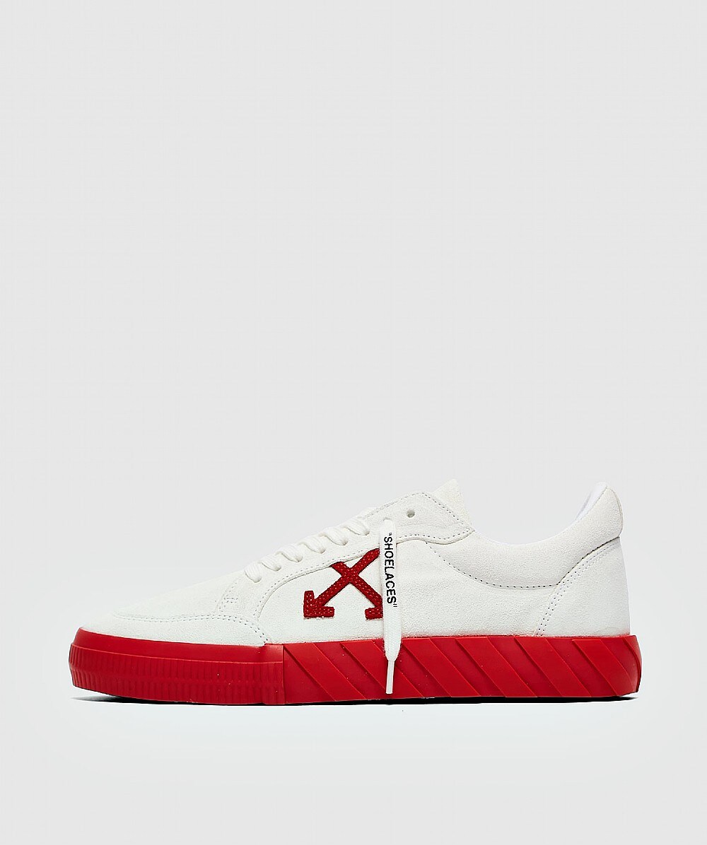 OFF-WHITE c/o VIRGIL ABLOH LOW VULCANIZED SUEDE LEATHER SNEAKER | White ...