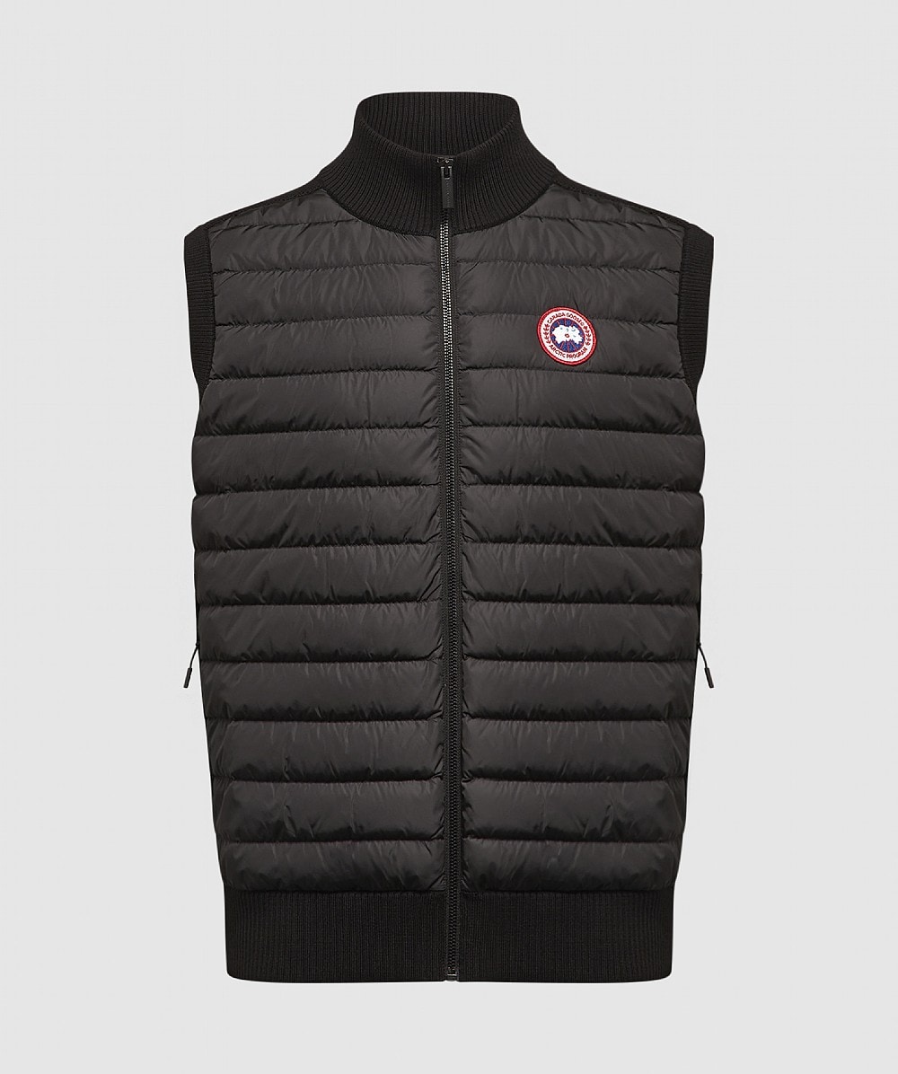 Canada Goose Hybridge knit gilet vest BLACK SEVENSTORE