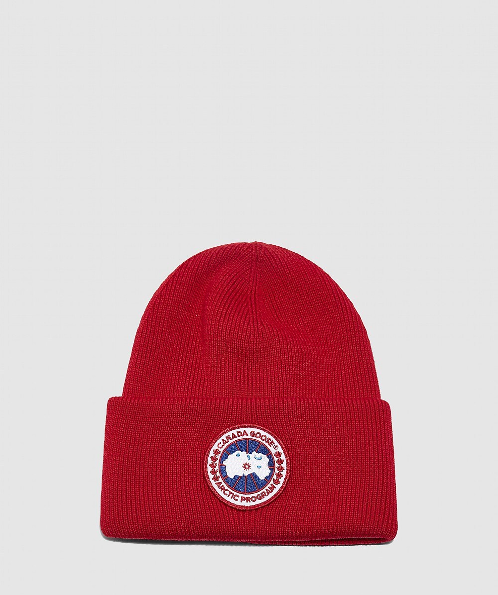 CANADA GOOSE ARCTIC DISC TOQUE BEANIE | RED | SEVENSTORE