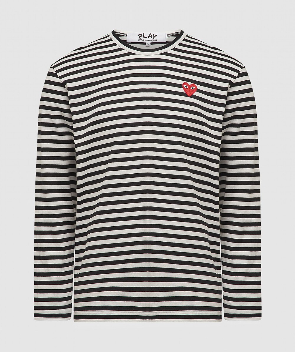 comme des garcons t shirt striped mens
