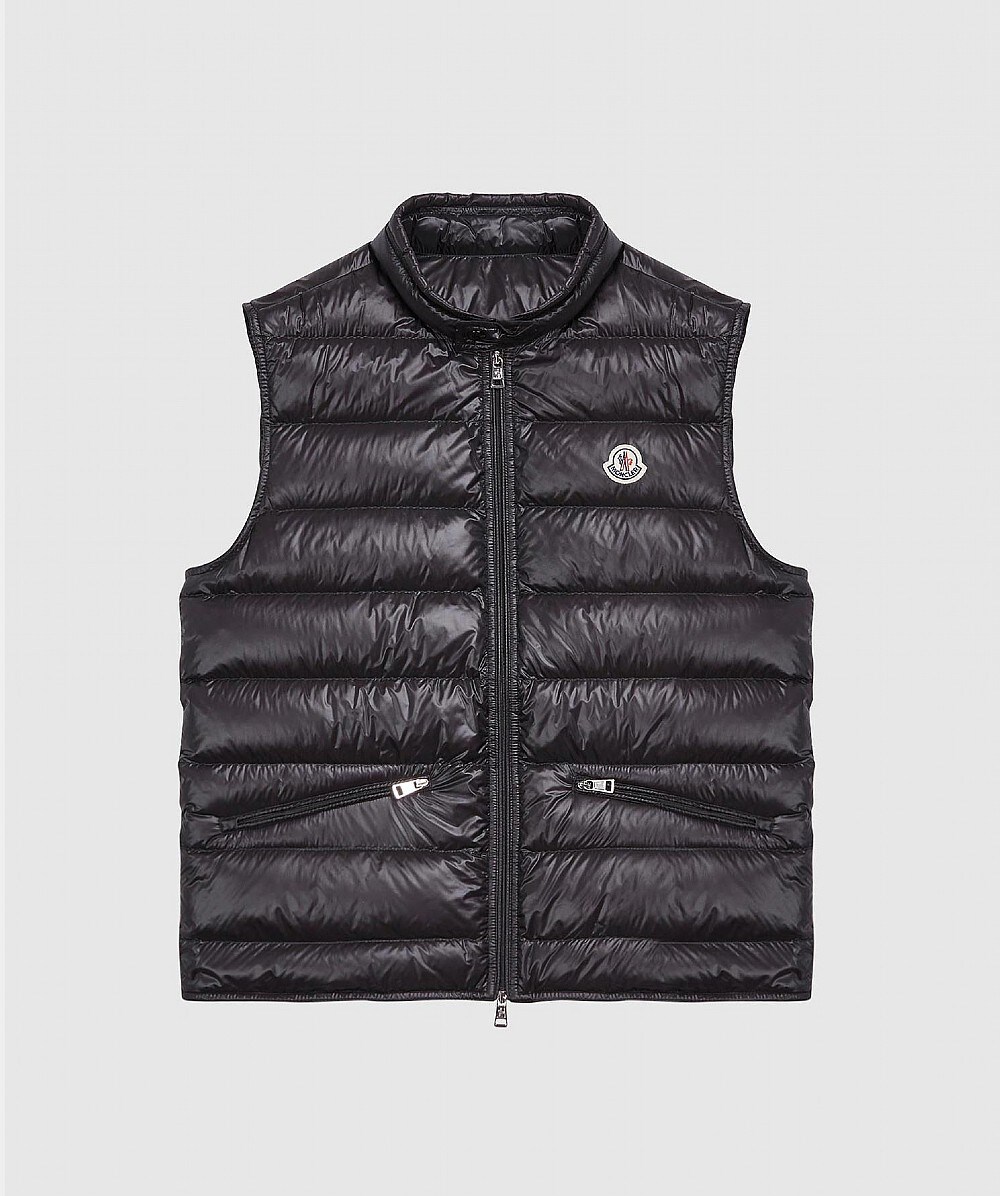 MONCLER GUI DOWN GILET | BLACK | SEVENSTORE