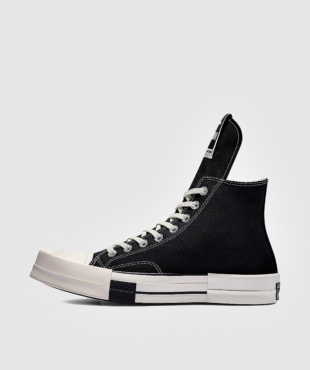 RICK OWENS X CONVERSE TURBODRK HI SNEAKER | BLACK/WHITE | SEVENSTORE