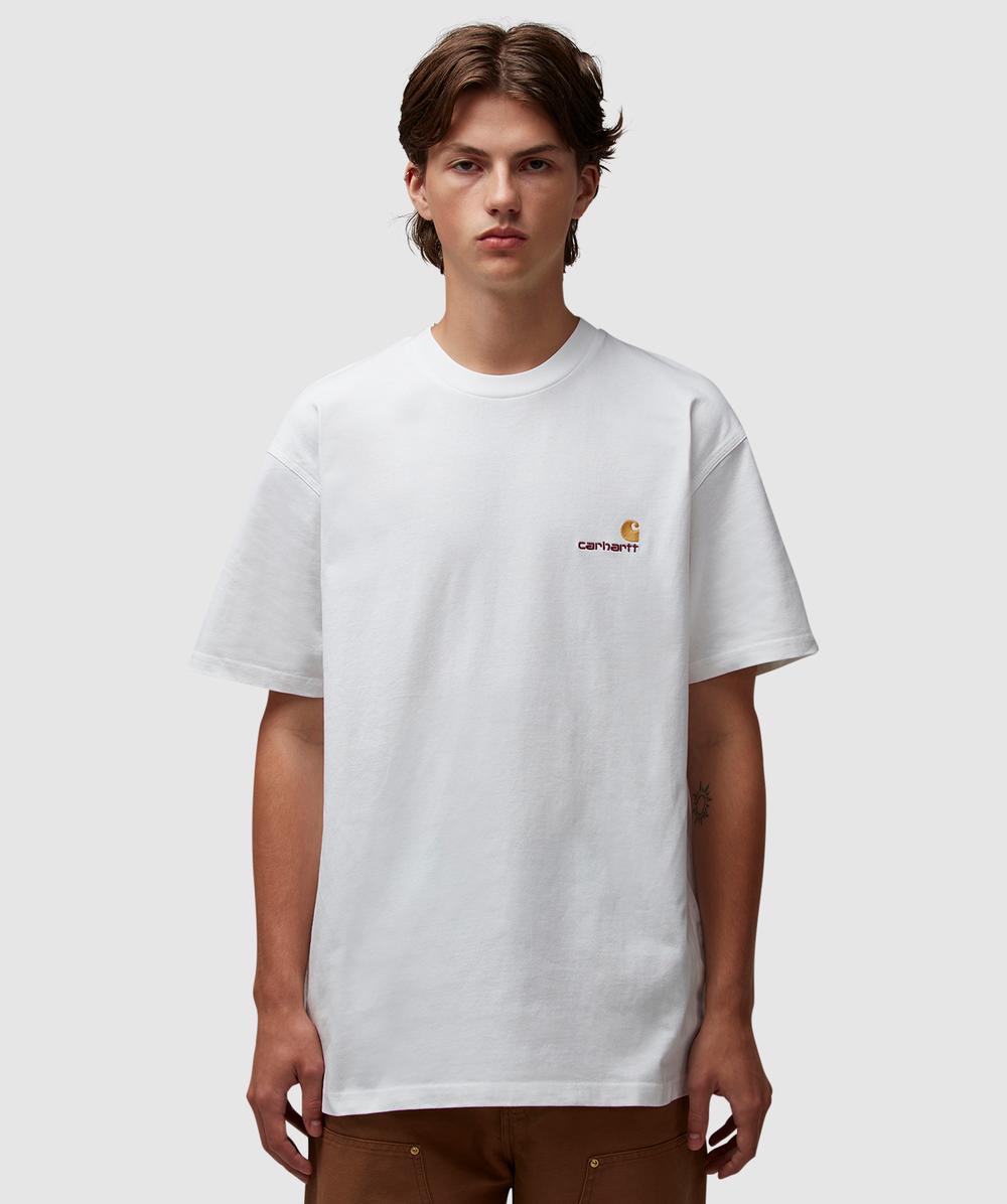 Carhartt Wip Men's White American Script T-Shirt ( - Xl) - Size Xl