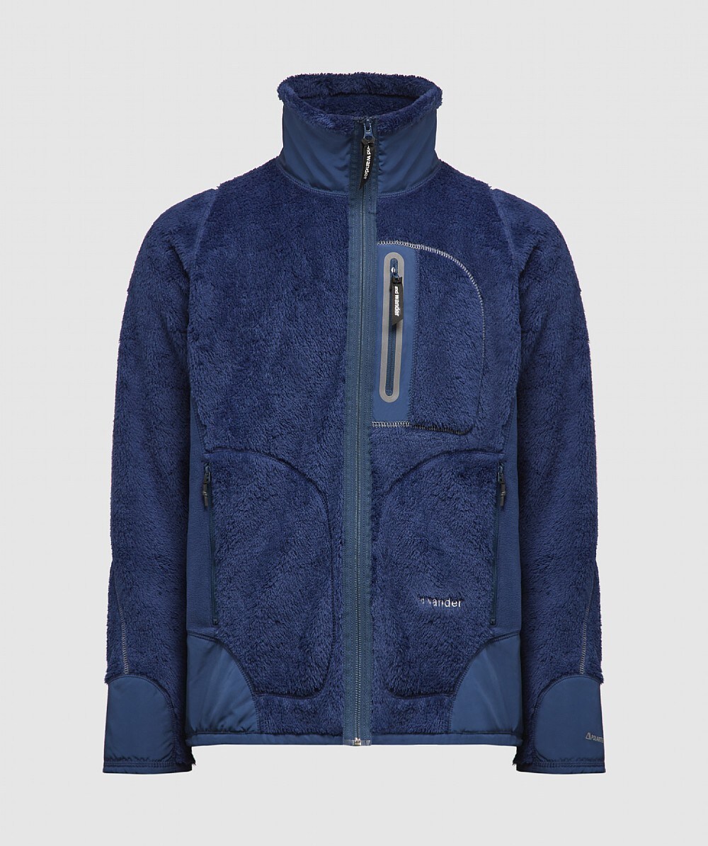 AND WANDER HIGH LOFT FLEECE JACKET BLUE SEVENSTORE