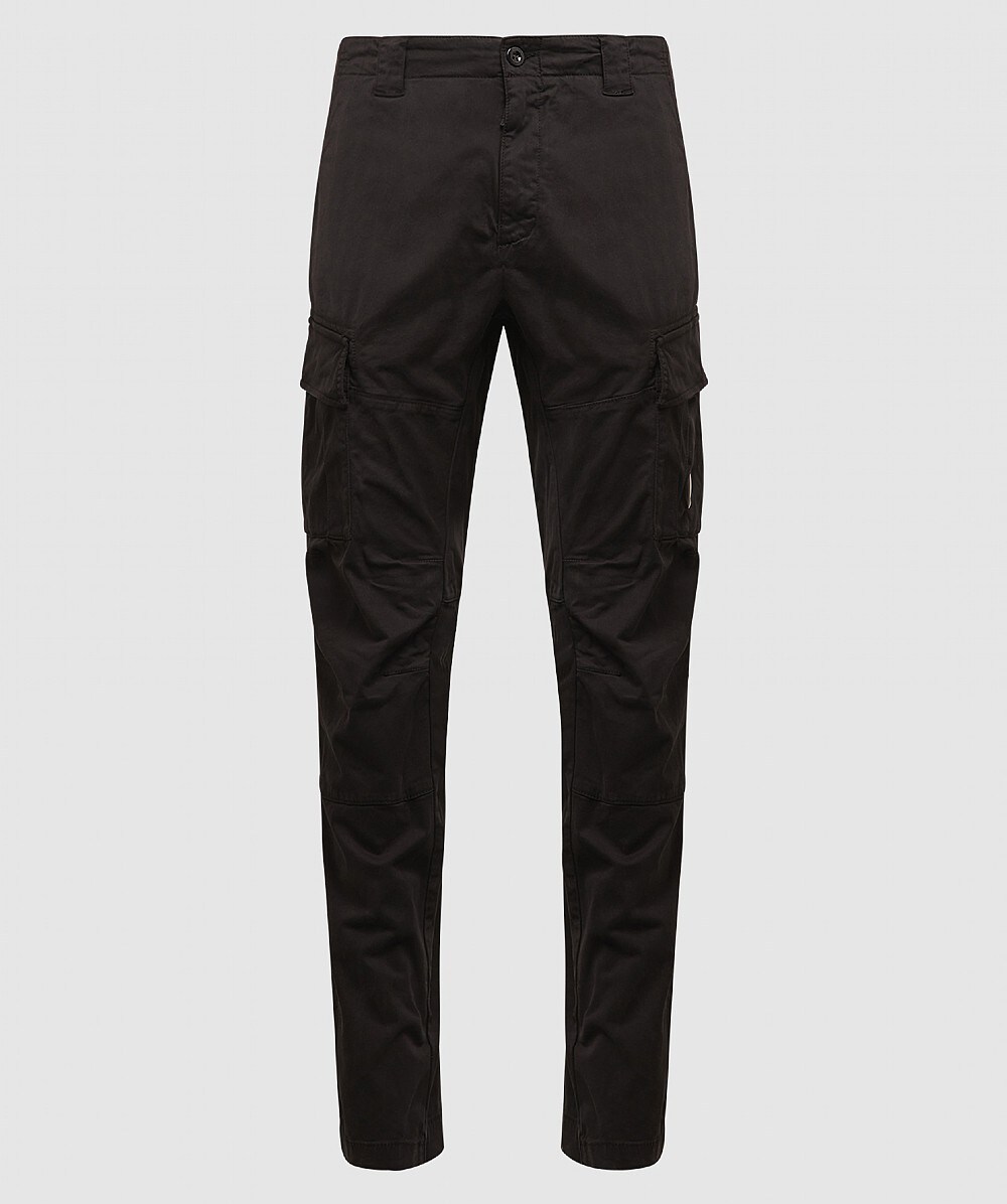 C.P. COMPANY STRETCH SATEEN CARGO PANT | BLACK | SEVENSTORE