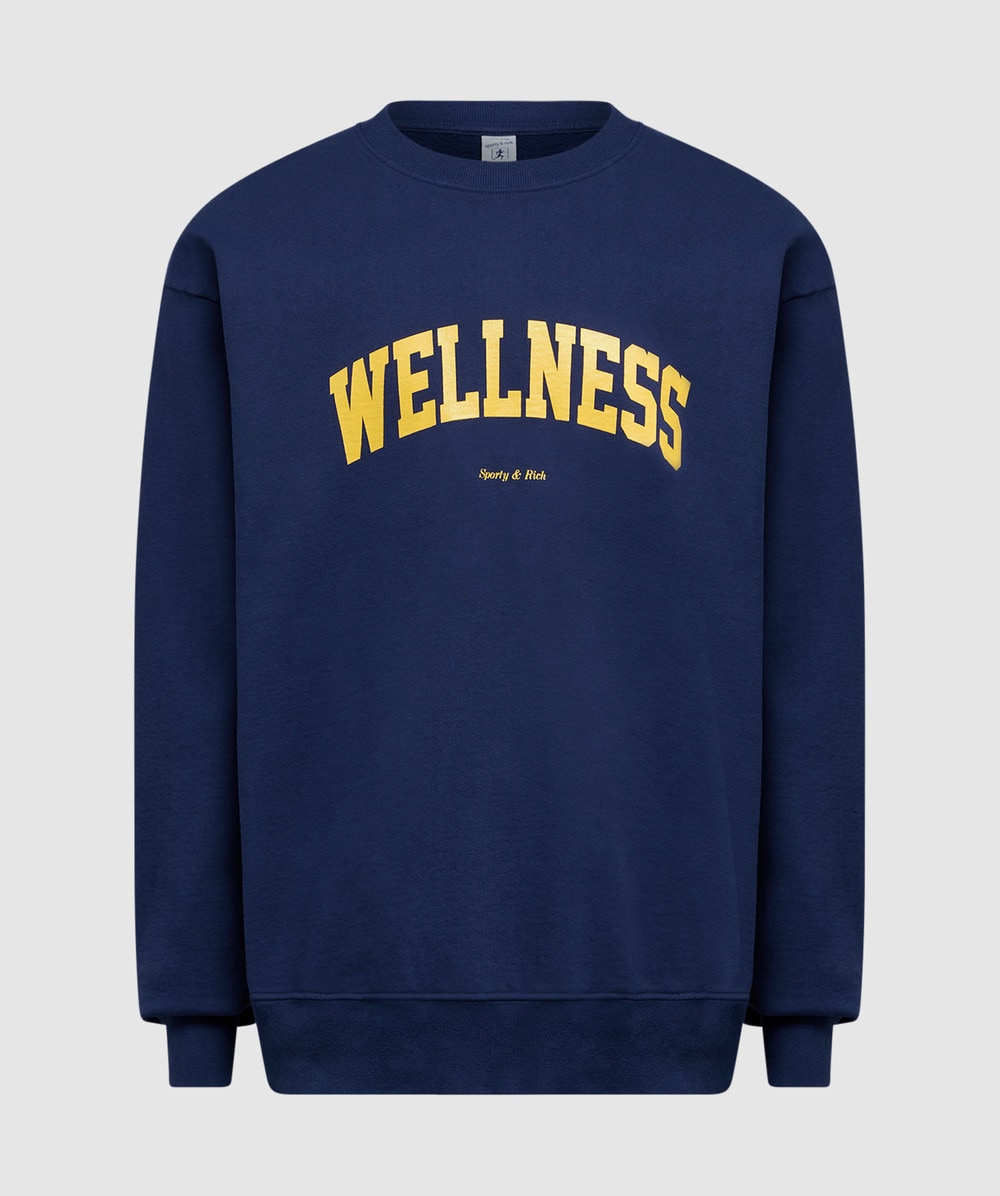SPORTY & RICH WELLNESS IVY SWEATSHIRT NAVY SEVENSTORE