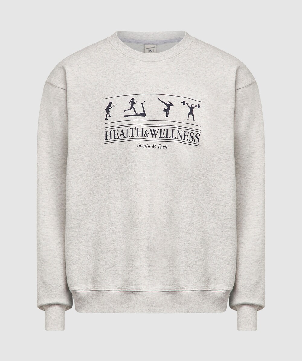 SPORTY & RICH HEALTH & WELLNESS SWEATSHIRT HEATHER GREY SEVENSTORE