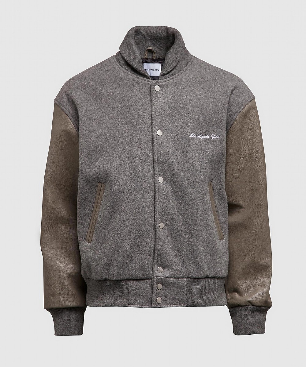 mki black classic varsity jacket