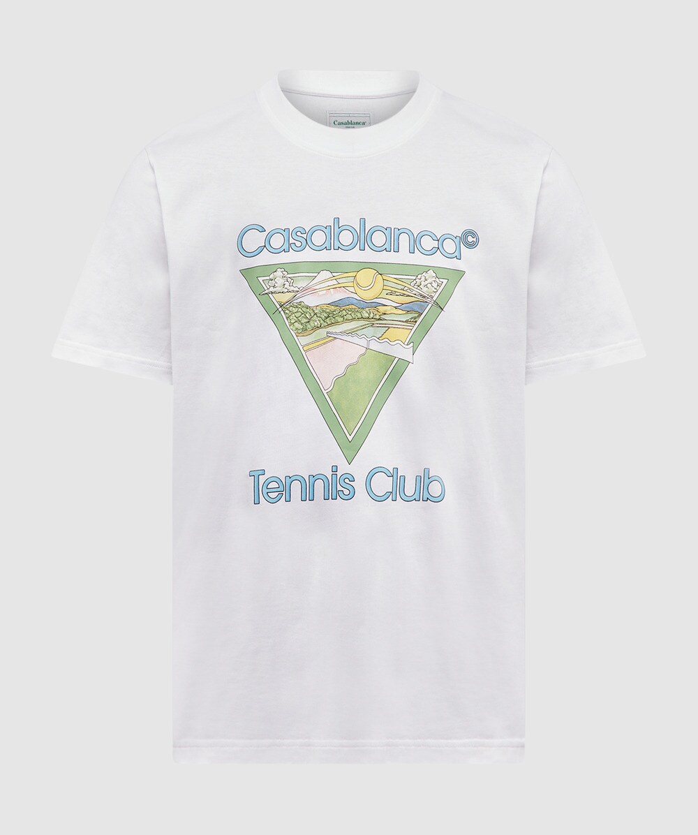 CASABLANCA CASA TENNIS CLUB T-SHIRT | WHITE | SEVENSTORE