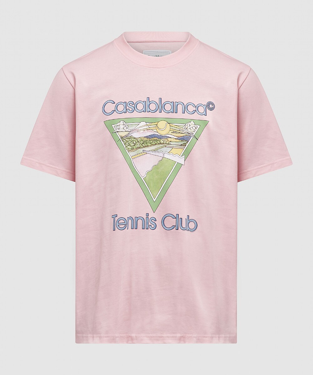 CASABLANCA CASA TENNIS CLUB T-SHIRT | PINK | SEVENSTORE
