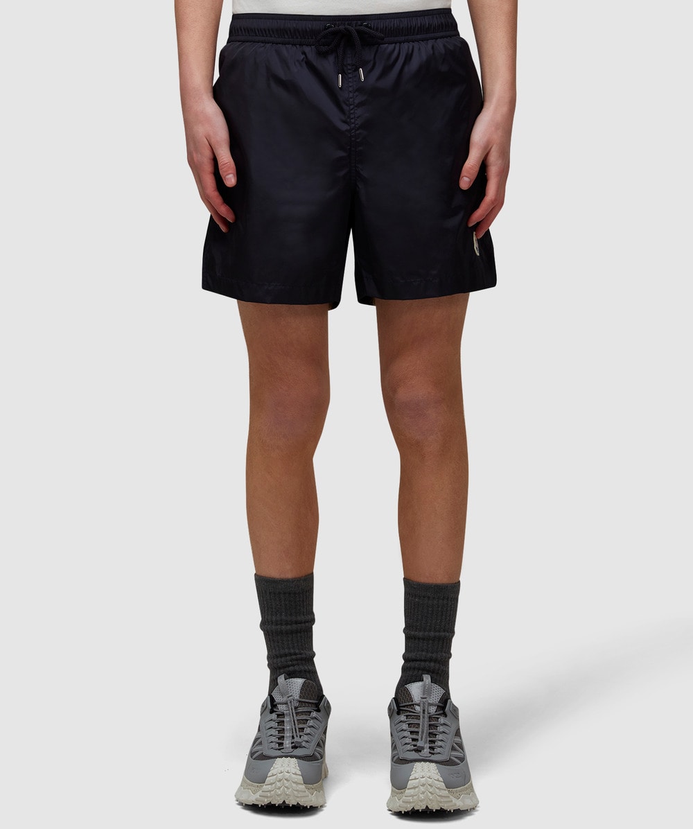 Moncler Nylon Logo Swim Short (Navy - L) - Size L, Male
