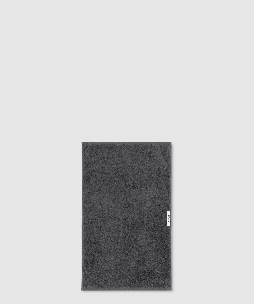 Tekla Fabrics Organic Terry Hand Towel (Charcoal Grey - One Size) - Size ONE SIZE, Unisex