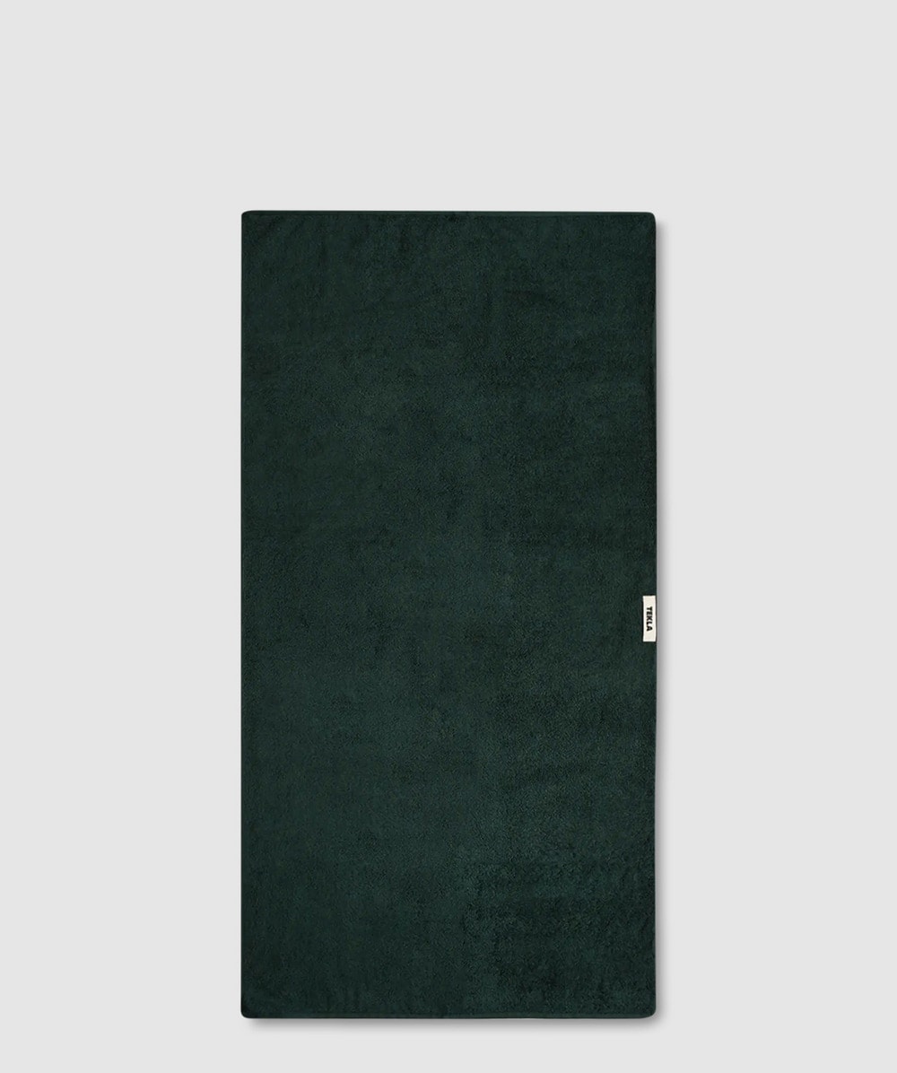 Tekla Fabrics Organic Terry Bath Towel (Forest Green - One Size) - Size ONE SIZE, Unisex