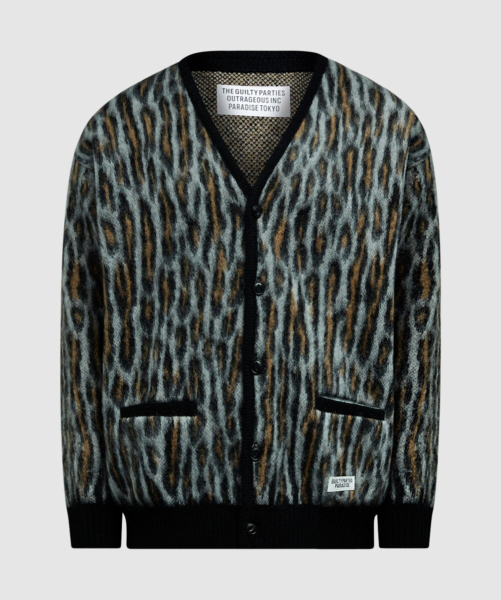 Wacko Maria Leopard mohair cardigan 