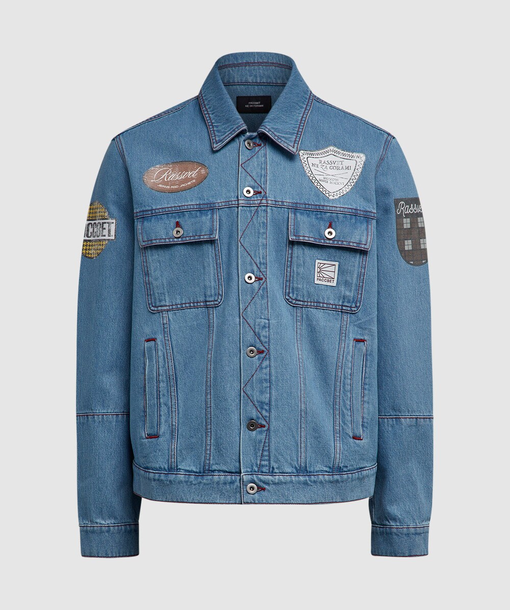 Rassvet Varsity Denim Jacket LIGHT BLUE SEVENSTORE rassvet-varsity-denim-jacket-light-blue-sevenstore