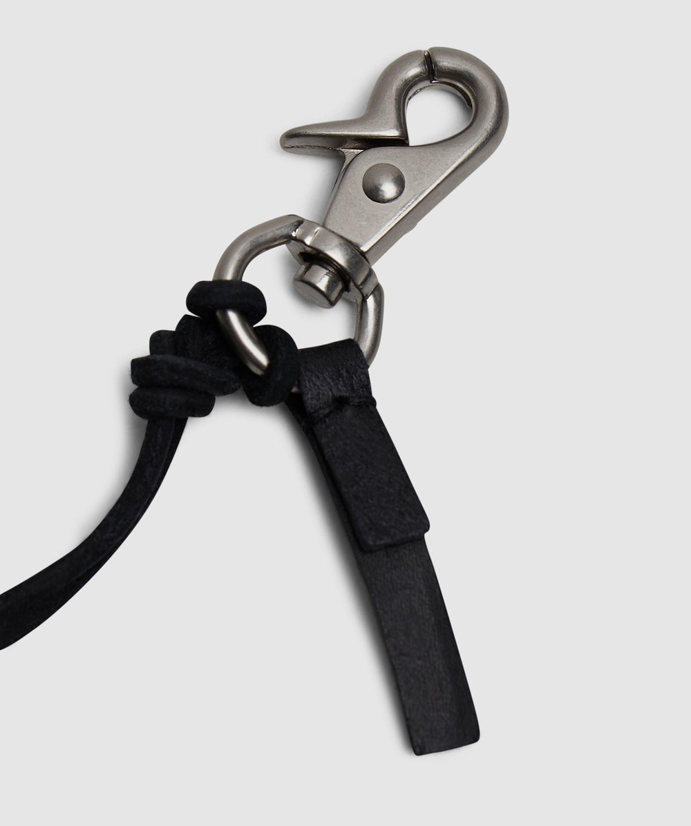Our Legacy Ladon black leather keychain | BLACK | SEVENSTORE