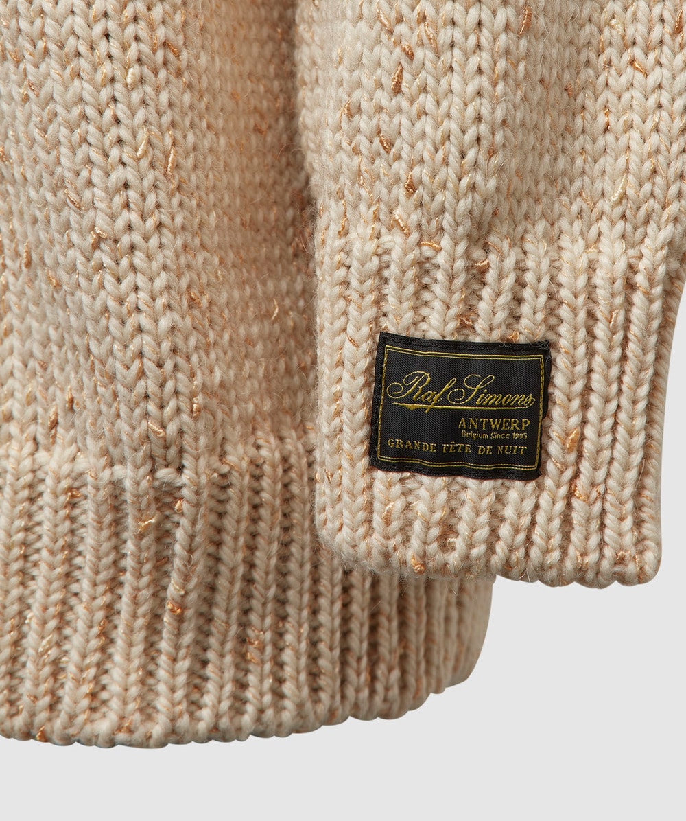 Raf Simons Bulky ribbed knit ECRU YELLOW SEVENSTORE