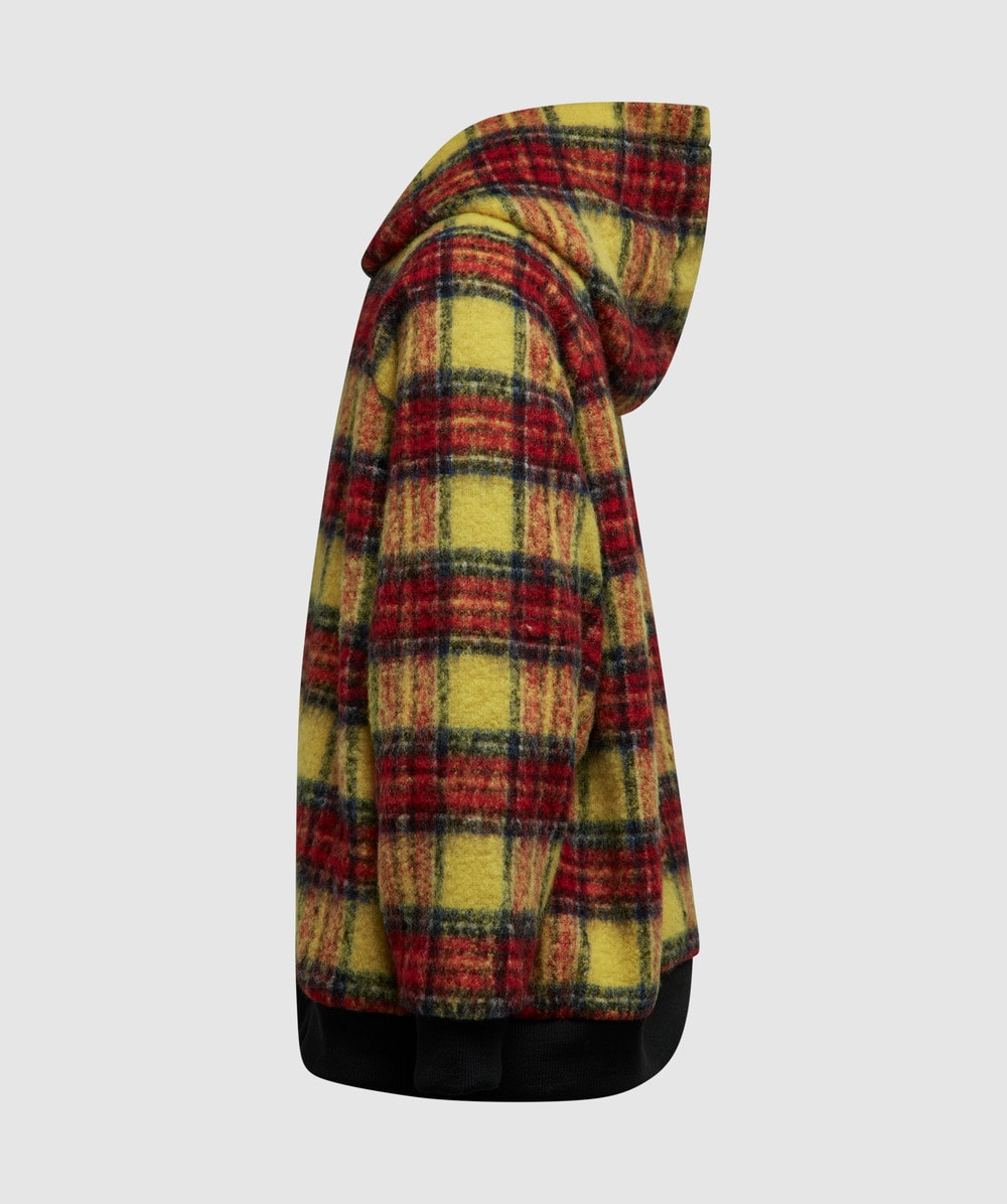 【HUECLOSET】★送料・関税込★hooded check shirt Kiton gingham-check Hooded Shirt | Blue | FARFETCH