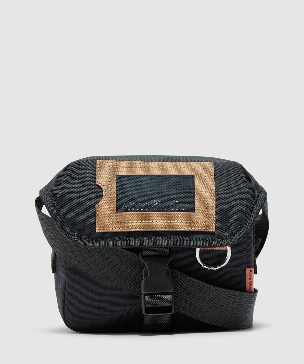 Acne Studios Mini ripstop messenger bag BLACK SEVENSTORE