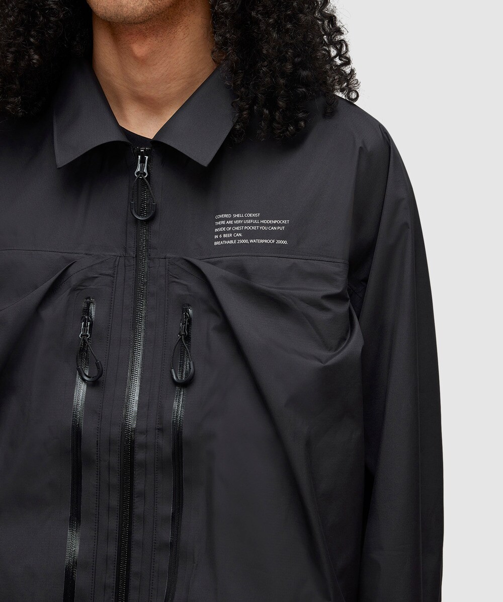 Comfy Outdoor Garment Covered shell coexist jacket | BLACK