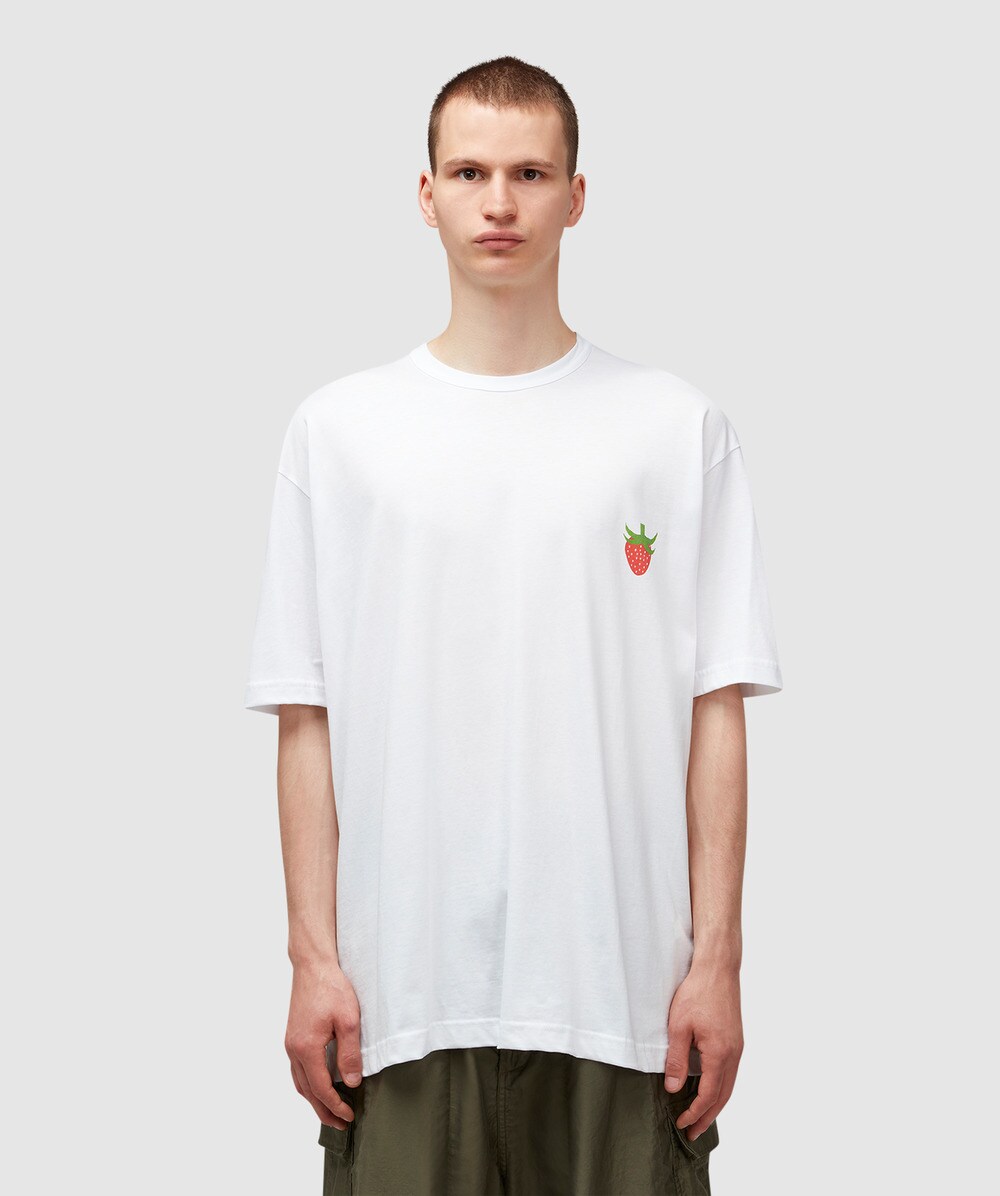 Comme des Garçons SHIRT x Brett Westfall strawberry logo t-shirt 