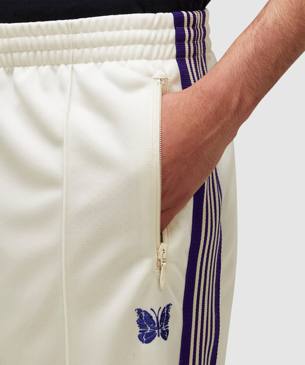 Needles Poly smooth zipped track pant | ICE WHITE | SEVENSTORE