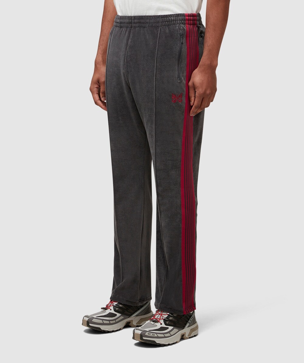 Needles Velour narrow track pant | CHARCOAL | SEVENSTORE