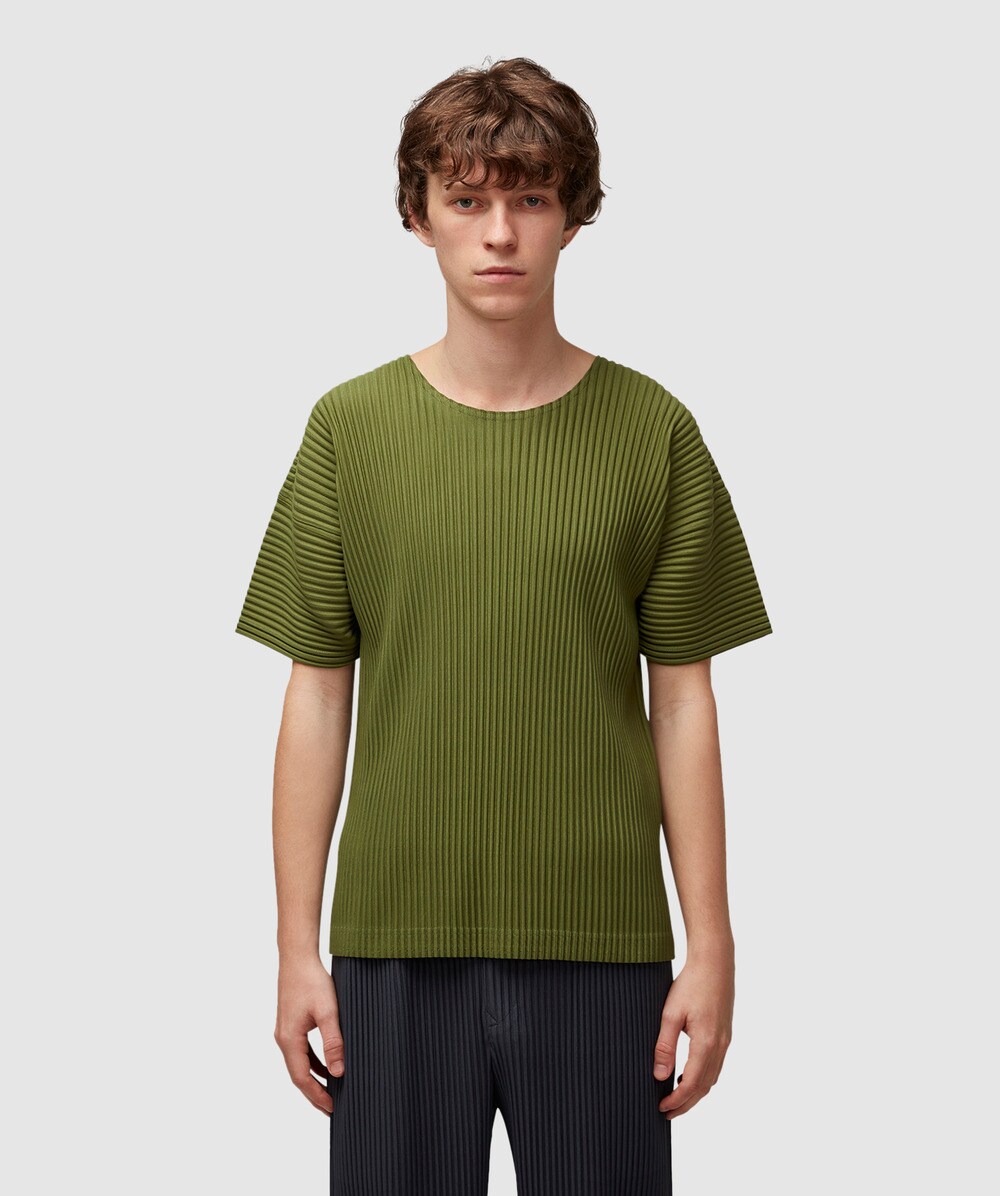 Homme Plissé Issey Miyake Pleats t-shirt | OLIVE GREEN | SEVENSTORE