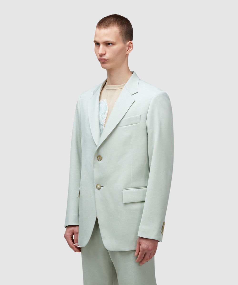 【関税・送料込み】LANVIN BLAZERS SAGE VIRGIN WOOL BLAZER Lanvin Single breasted blazer | SAGE | SEVENSTORE